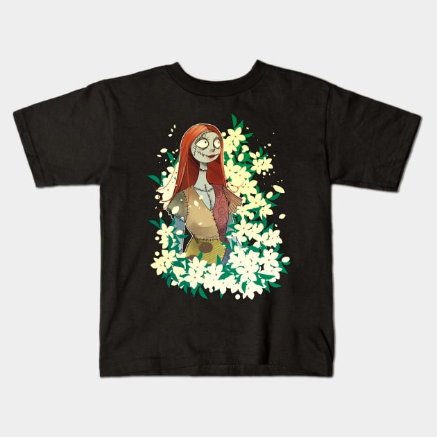 Sally Flowers Kids T-Shirt by KanaHyde